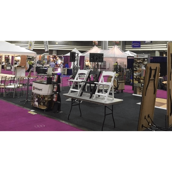 McCourt Gala Black Resin Folding Chair With Padding Event Product Showcase