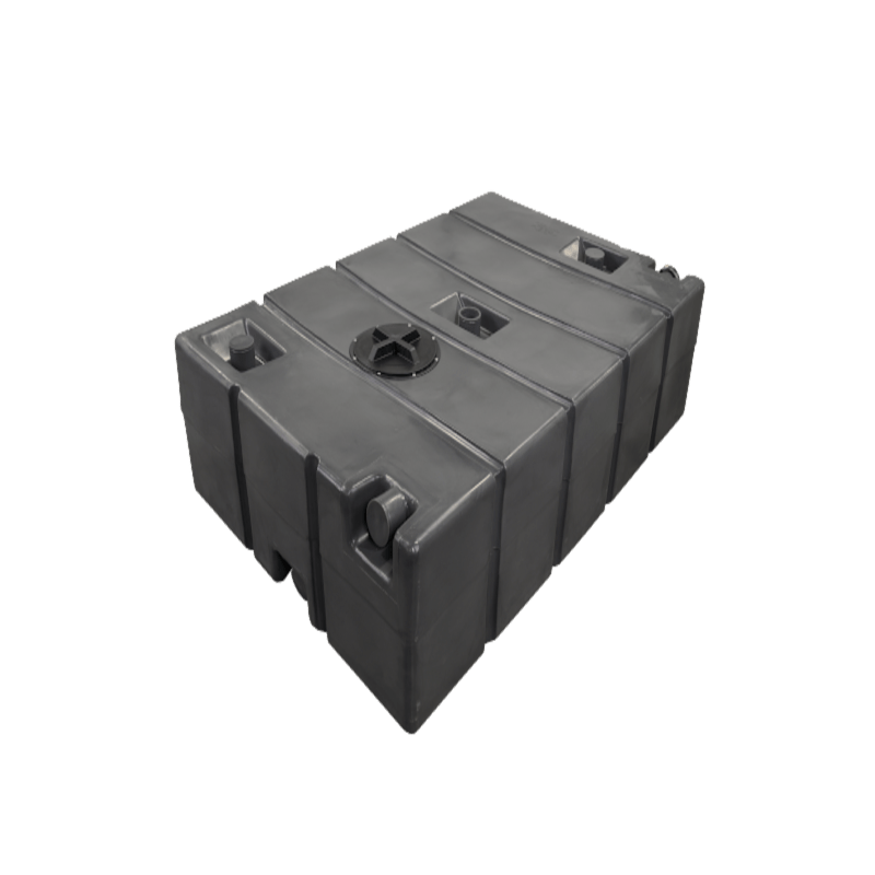 PolyJohn 250 Gallon Black Water Tank With Optional 10 Inch Hatch Lid In Pewter Gray Color