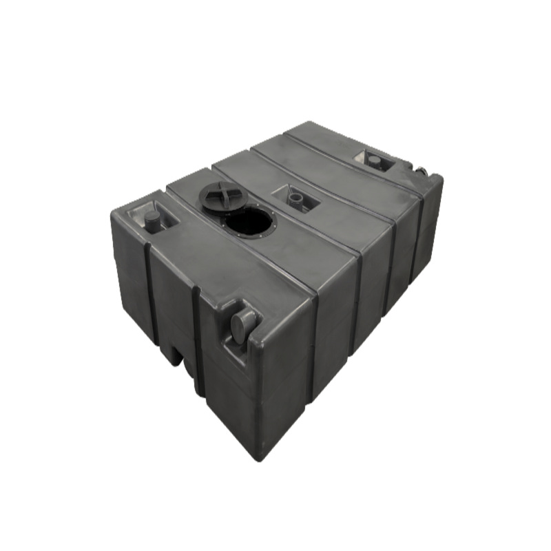 PolyJohn 250 Gallon Black Water Tank With Optional 10 Inch Hatch No Lid In Pewter Gray Color