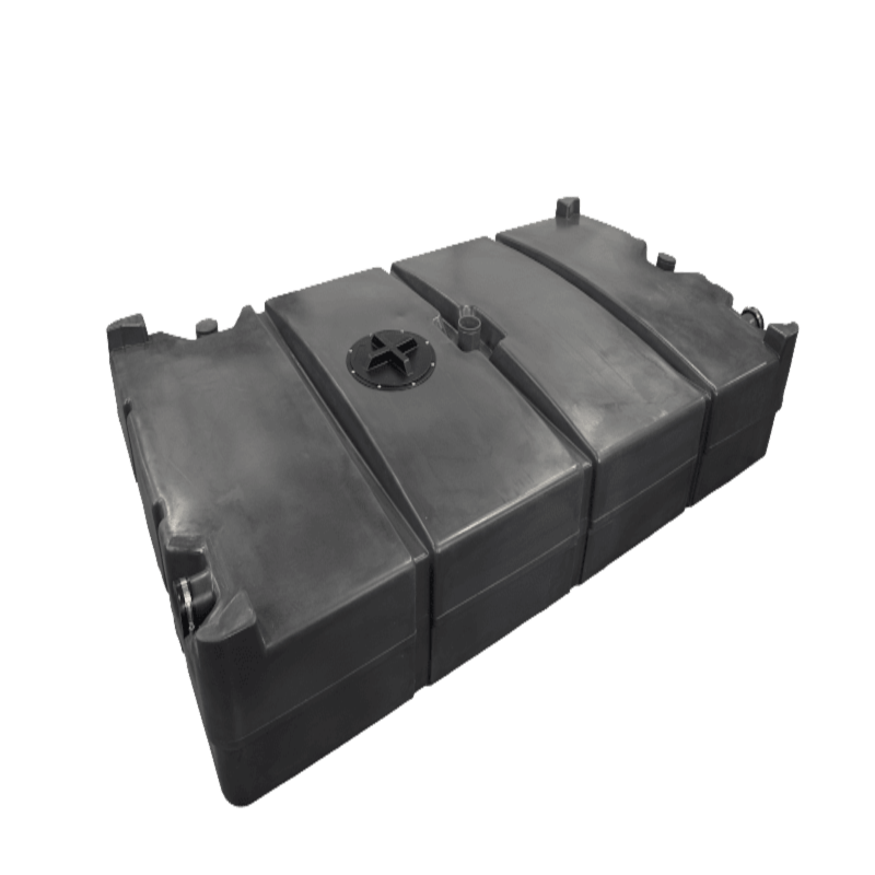 PolyJohn 300 Gallon Black Water Tank With Optional 10 Inch Hatch Lid In Pewter Gray Color