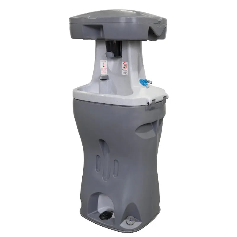 PolyJohn BRA2-2000 Bravo Heated Portable Portable Hand Washing Station Front Left View