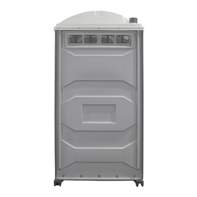 PolyJohn PJN3 Portable Restroom Standard Model Pewter Grey Back View
