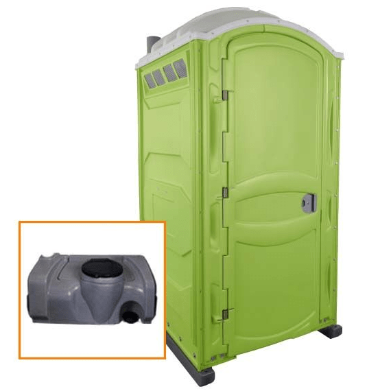 PolyJohn PJP4 Portable Restroom Recirculating Flush Model Main Exterior Interior View