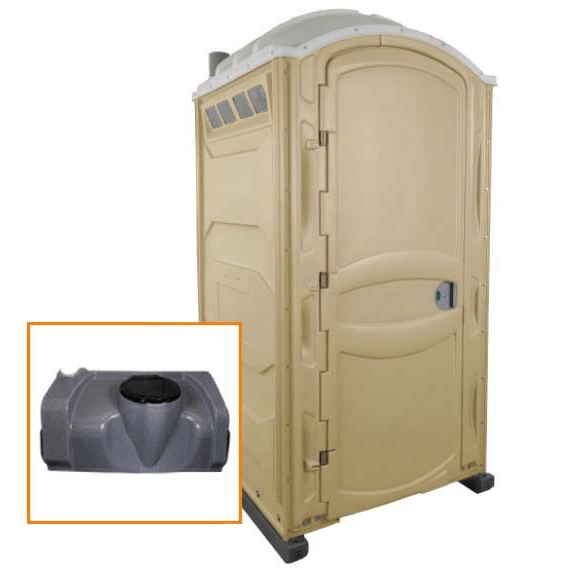 PolyJohn PJP4 Portable Restroom Static Model Main Exterior Interior View