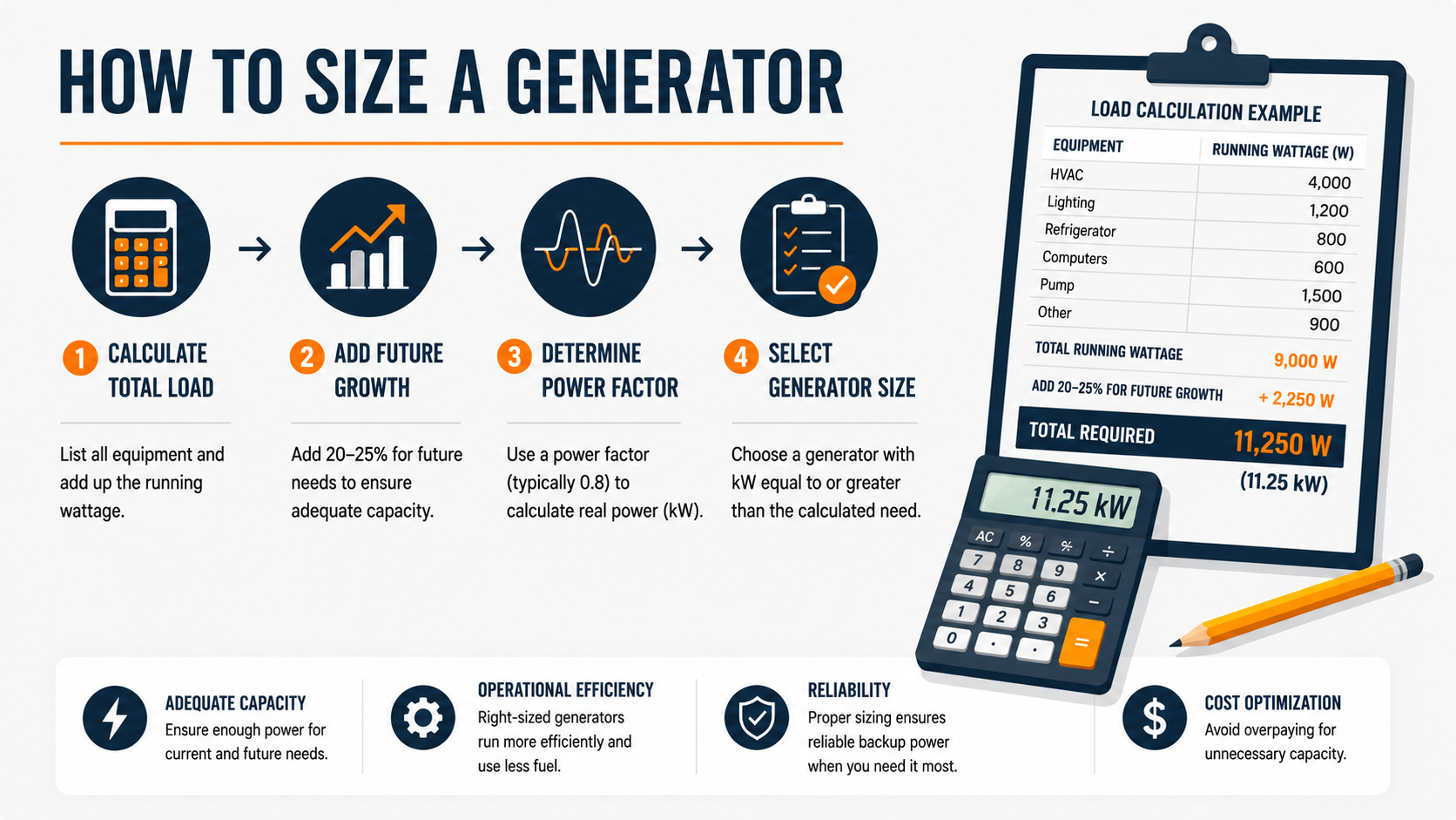 How to Size a Generator for Your Home or Small Business
