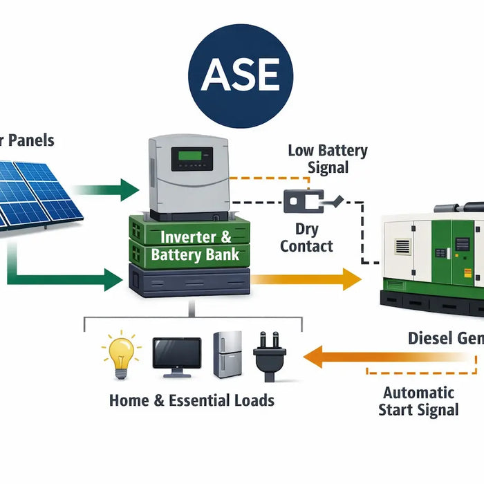 Diesel Generator Backup for Solar Systems | THD < 3% & Dry Contact Start