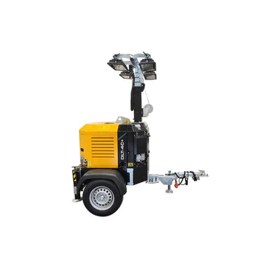 Axiom EDLT-4C Hybrid Electric Diesel Mobile Light Tower With Lights Retracted