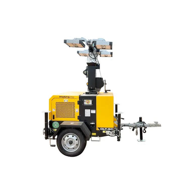 Axiom EDLT-8C Hybrid Electric Diesel Mobile Light Tower With Lights Retracted