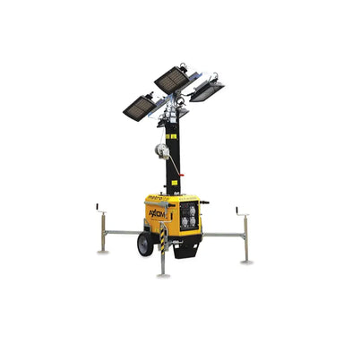 Axiom ELT-4320 Electric LED Mobile Light Tower Side 1 With Lights Retracted