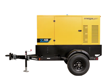 Axiom Megagen Z-Series Z48 50kVA 40kW towable diesel generator side view