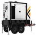 General Power 49kw towable mobile diesel generator trailer front right quick connection view