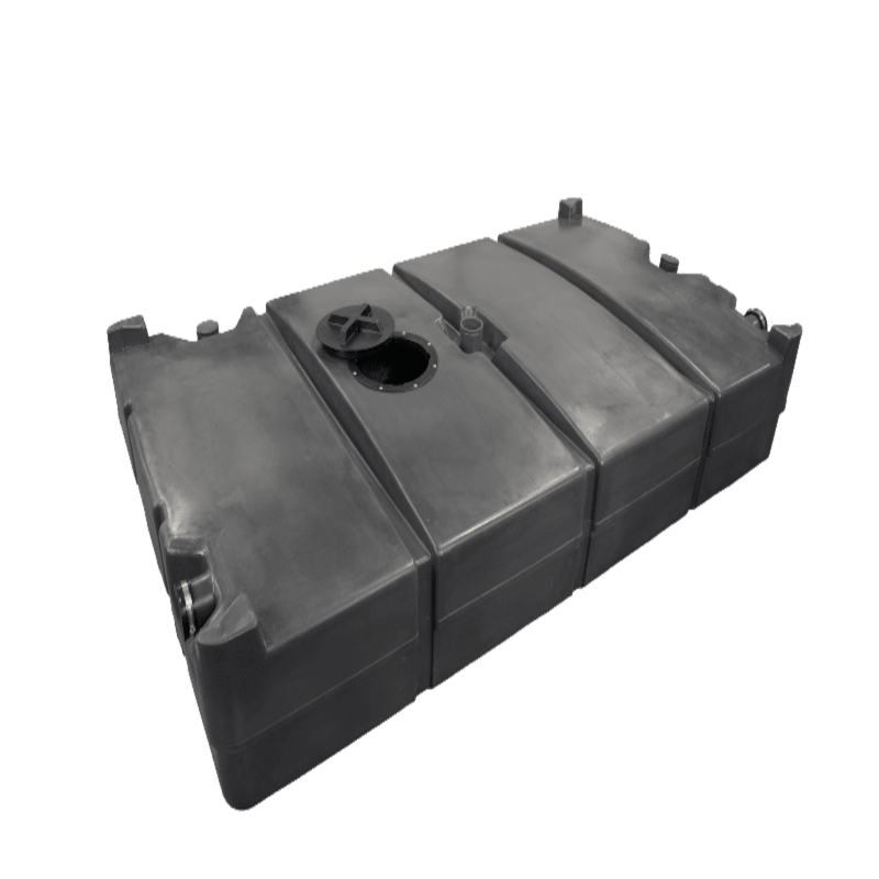 PolyJohn 300 Gallon Black Water Tank With Optional 10 Inch Hatch No Lid In Pewter Gray Color