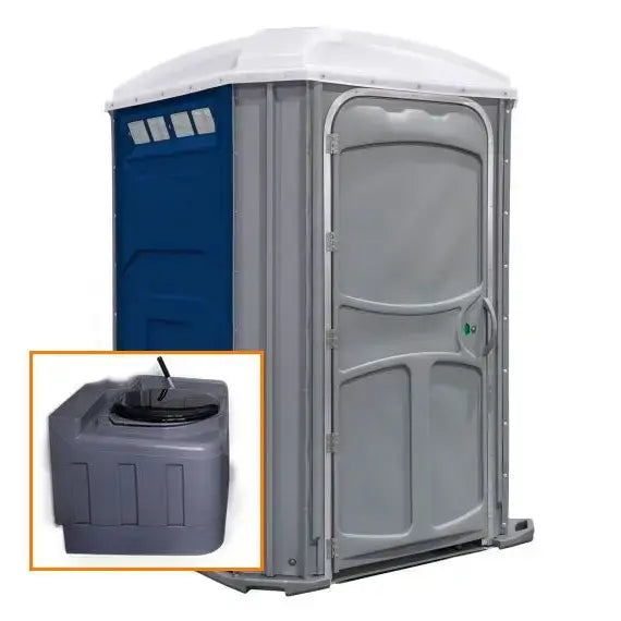 PolyJohn Comfort XL Portable Restroom Recirculating Flush Model PH03-2000 Main Exterior Interior View