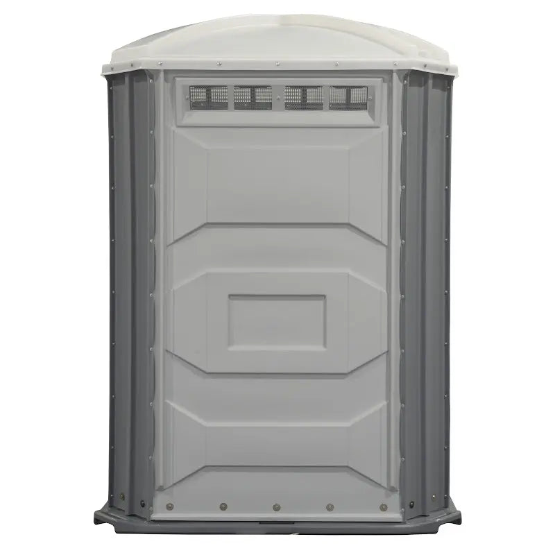 PolyJohn Comfort XL Portable Restroom Standard Model PH03-1000 In Light Gray Color Back View