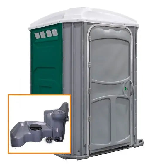 PolyJohn Comfort XLT Portable Restroom Fresh Flush Model PH04-3000 Main Exterior Interior View