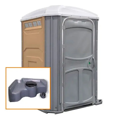 PolyJohn Comfort XLT Portable Restroom Recirculating Flush Model PH04-2000 Main Exterior Interior View