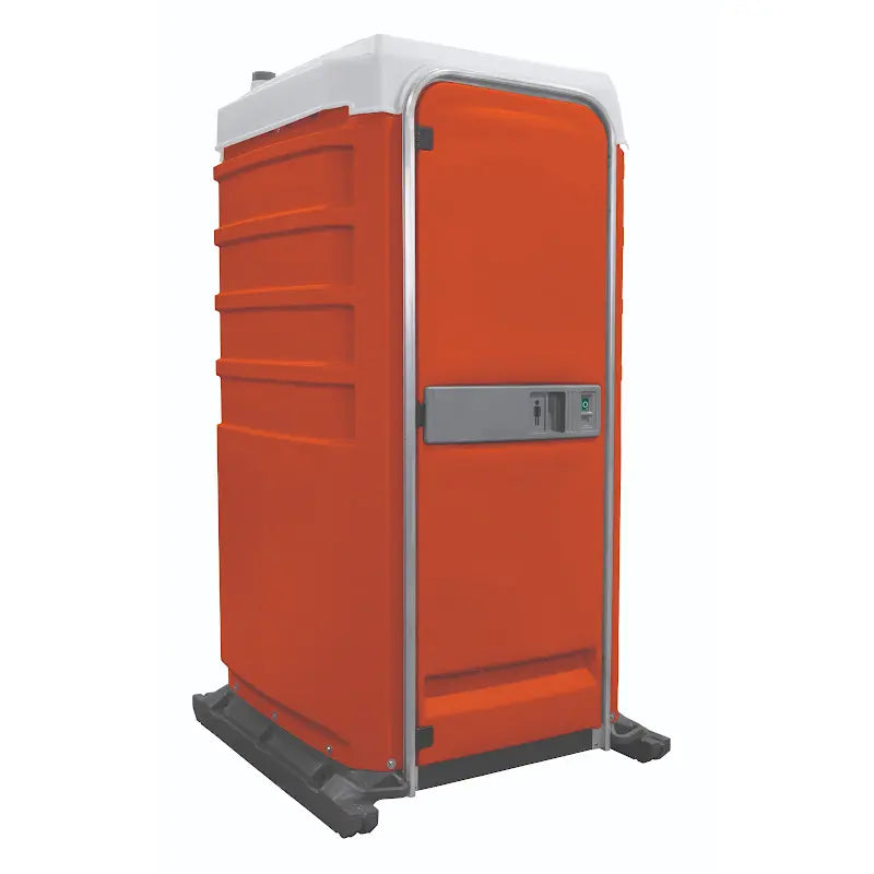 PolyJohn FS3 Fleet Portable Restroom Fresh Flush Model In The Color Orange