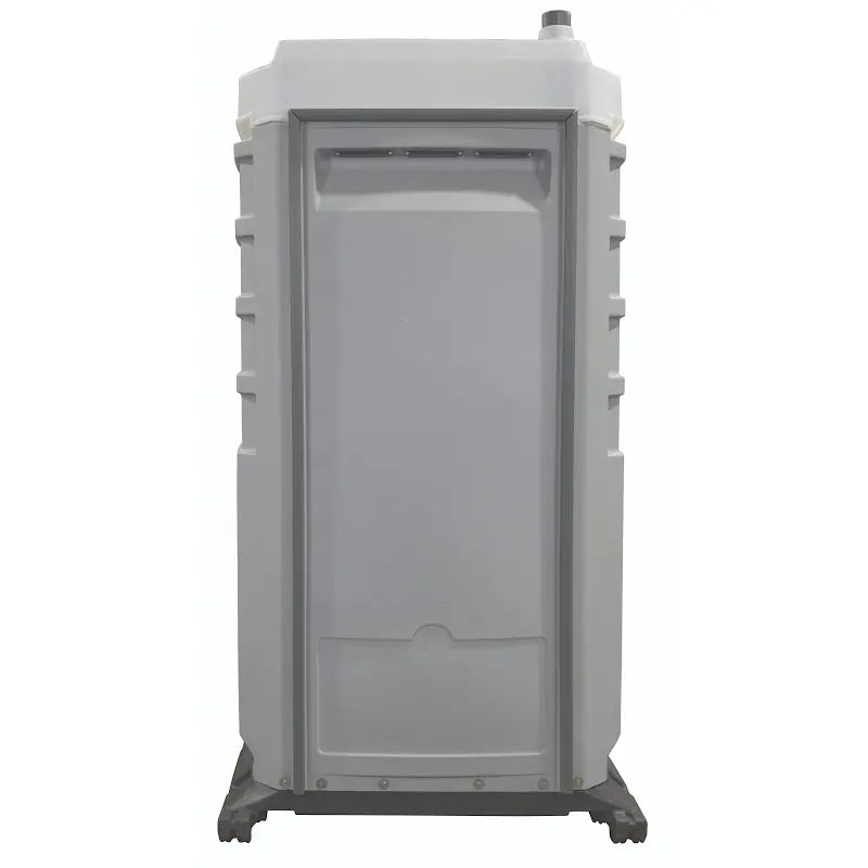 PolyJohn FS3 Fleet Portable Restroom Recirculating Flush Model In Light Gray Color Back View