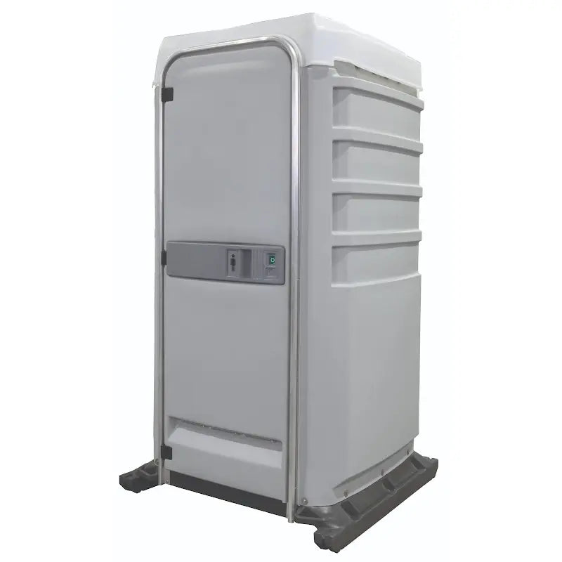 PolyJohn FS3 Fleet Portable Restroom Recirculating Flush Model In Light Gray Color Right Front View