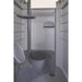 PolyJohn FS3 Fleet Portable Restroom Recirculating Flush Model Interior With Toilet Seat Down View