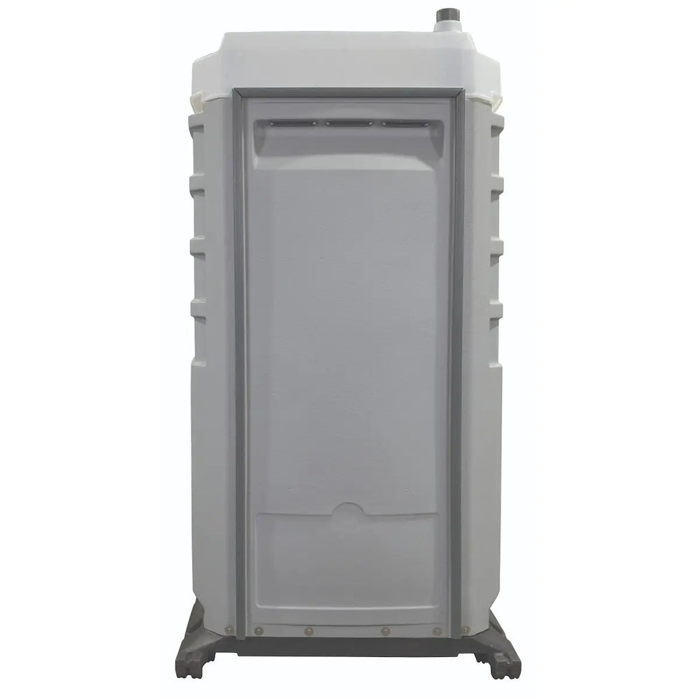 PolyJohn FS3 Fleet Portable Restroom Standard Model In Light Gray Color Back View