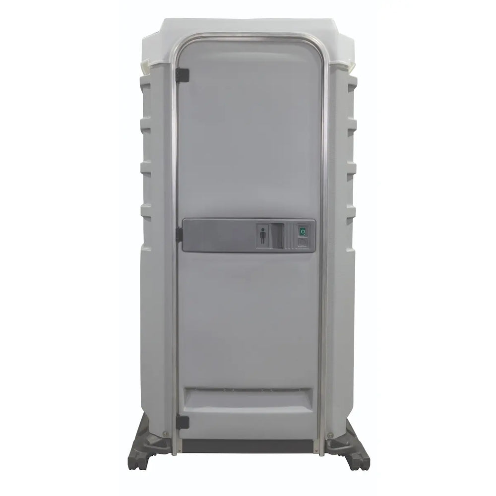 PolyJohn FS3 Fleet Portable Restroom Standard Model In Light Gray Color Front View