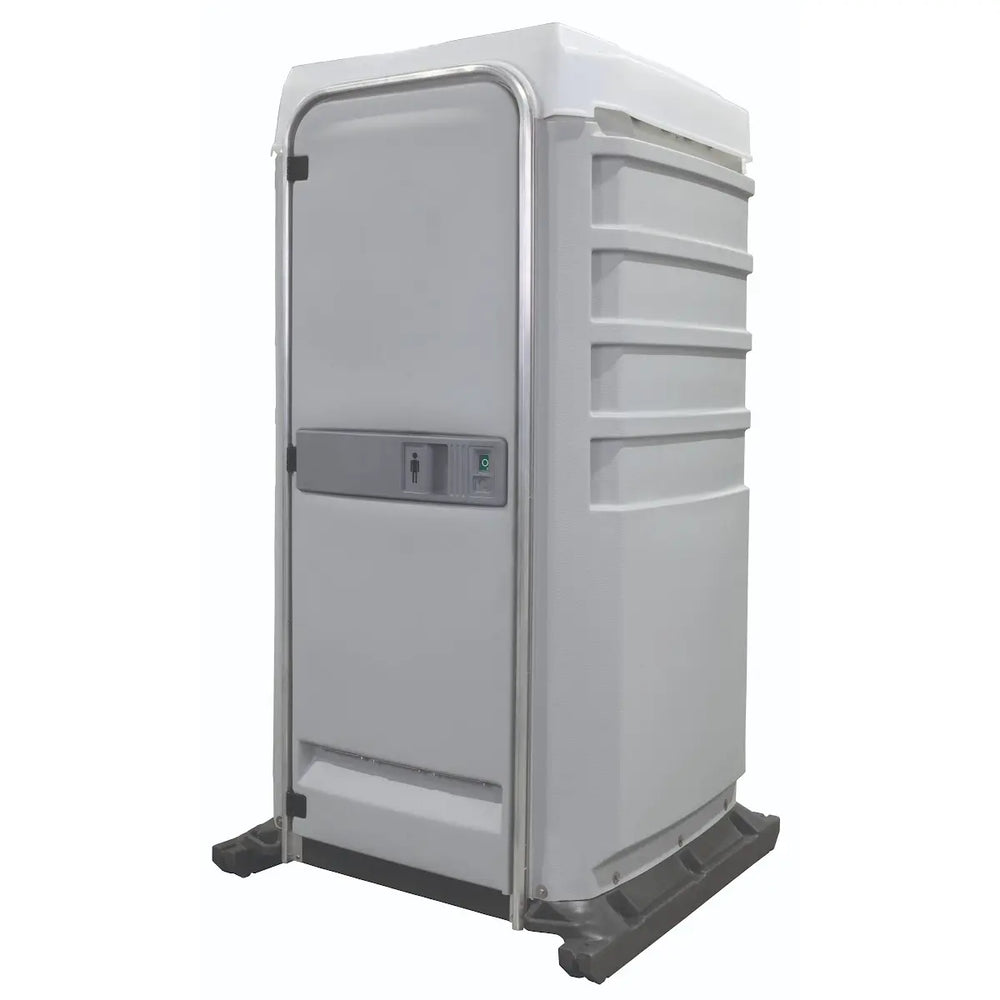 PolyJohn FS3 Fleet Portable Restroom Standard Model In Light Gray Color Right Front View