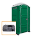 PolyJohn PJN3 Portable Restroom Recirculating Model Exterior With Interior View Of The Toilet Unit