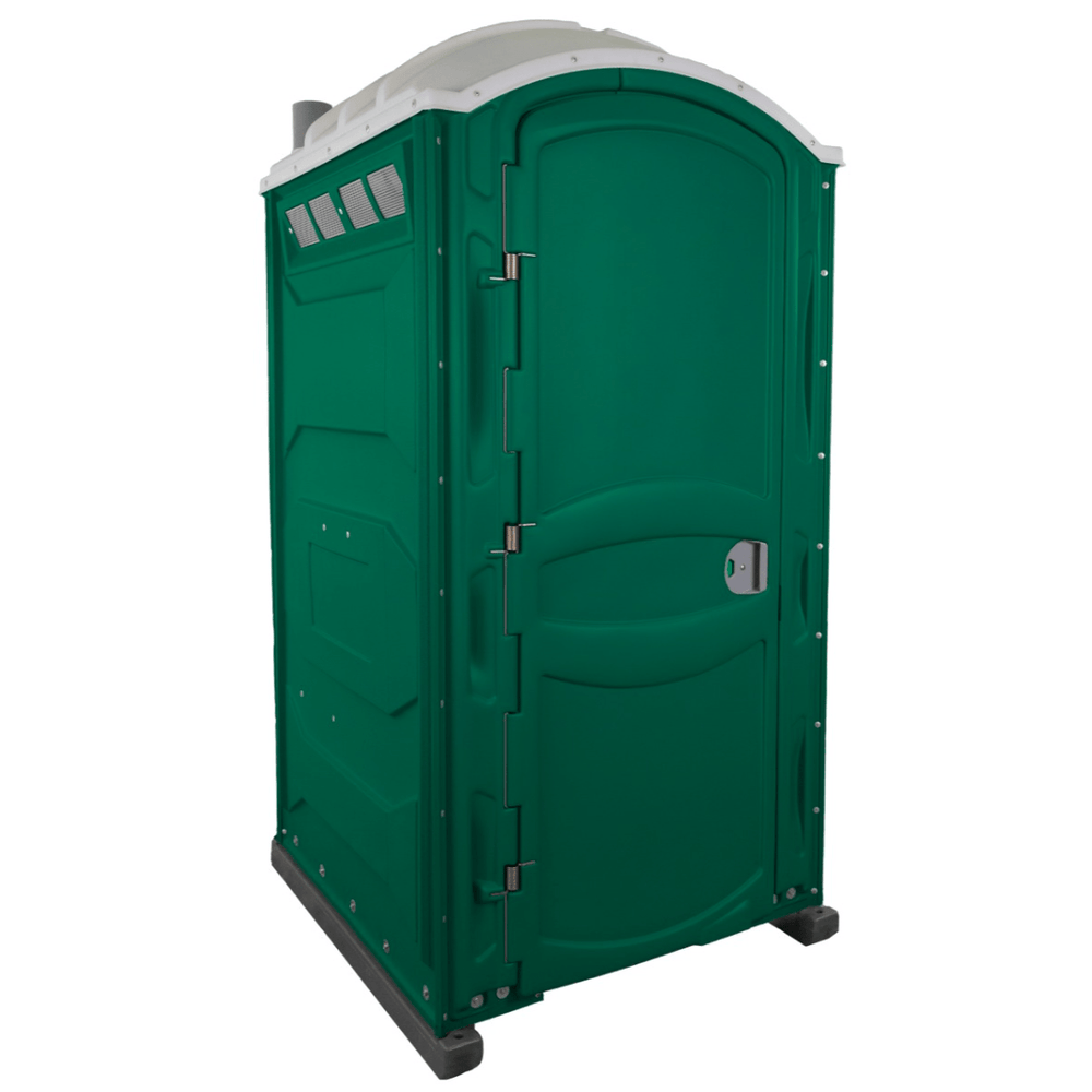 PolyJohn PJP4 Portable Restroom Fresh Flush Model In The Color Evergreen