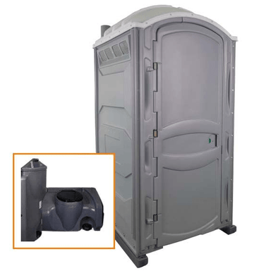 PolyJohn PJP4 Portable Restroom Fresh Flush Model Main Exterior Interior View
