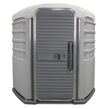 PolyJohn We_ll Care III ADA Portable Restroom Standard Model SA1-1000 In Light Gray Color Front View