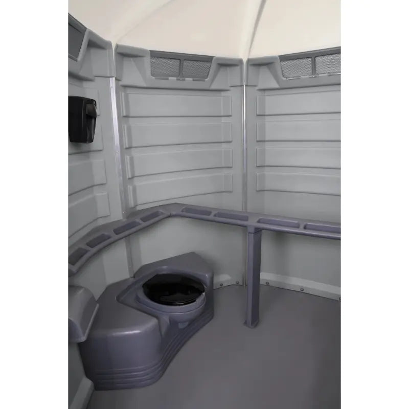 PolyJohn We_ll Care III ADA Portable Restroom Standard Model SA1-1000 Interior With Toilet Seat Down View